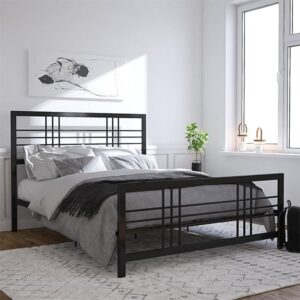 Bannister Metal King Size Bed In Black