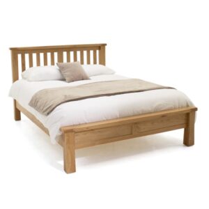 Brex Low Footboard Wooden Double Bed In Natural