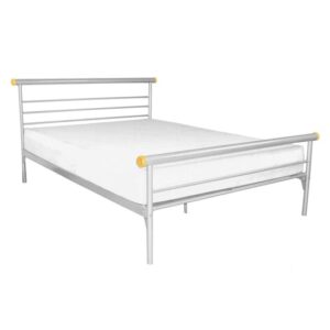 Candela Metal King Size Bed In Silver