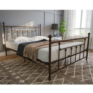 Morgana Metal Double Bed In Bronze