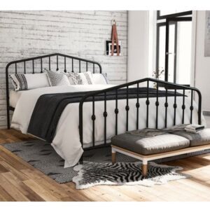 Necton Metal Double Bed In Black