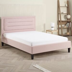 Picasso Fabric Double Bed In Pink