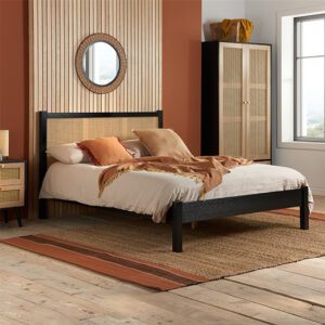 Celina Wooden King Size Bed In Black