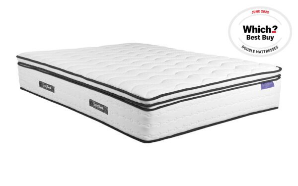 SleepSoul Space 2000 Pocket Memory Pillow Top Mattress, Double