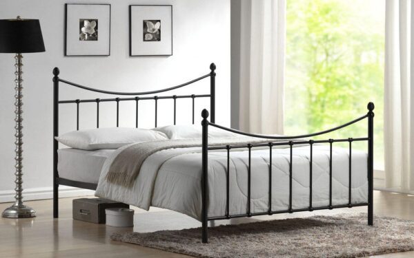 Time Living Alderley Metal Bed Frame, Double, Ivory