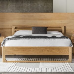 Cairo Wooden King Size Bed In Natural