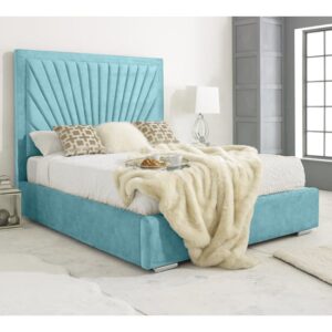 Darwin Plush Velvet Double Bed In Teal