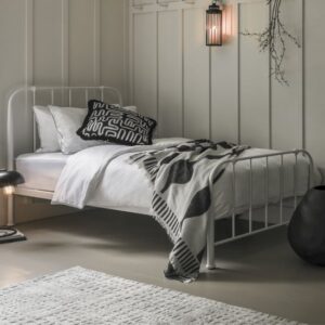 Lancaster Mild Steel Single Bed In Ivory