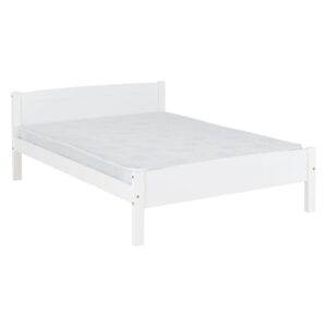 Misosa Wooden Double Bed In White