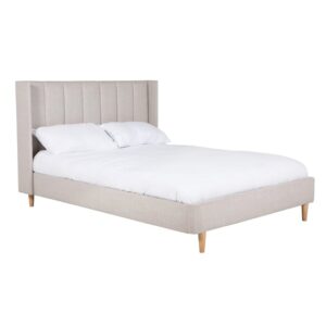 Allegro Fabric Double Bed In Cashmere