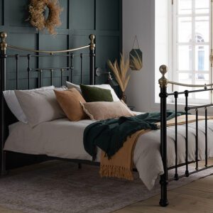 Birlea Bronte Metal Bed Frame, King Size, Black