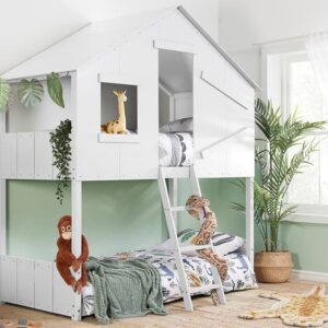 Birlea Safari Wooden Bunk Bed, Single, Grey