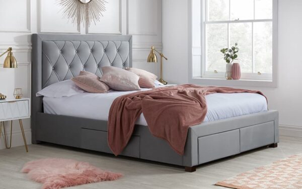 Birlea Woodbury Fabric Bed Frame, Superking