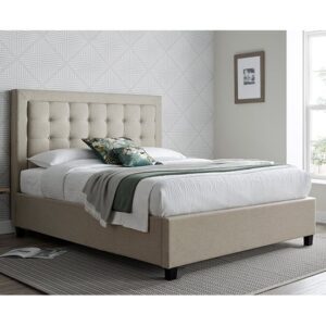 Brandon Fabric Ottoman Storage King Size Bed In Oatmeal