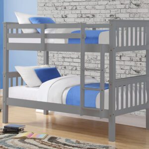 Casper Wooden Bunk Bed, Single, Grey