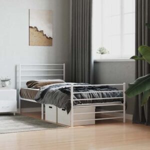 Eldon Metal Single Bed In White