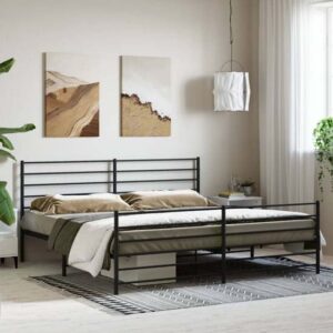 Eldon Metal Super King Size Bed In Black