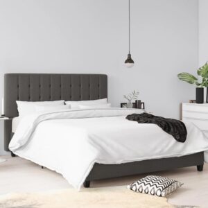 Emilia Fabric King Size Bed In Grey