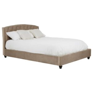 Flegetonte Velvet King Size Bed In Mink