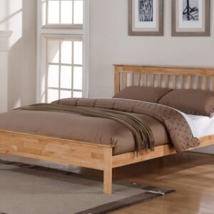 Flintshire Pentre Hardwood Oak Finish Bed Frame, Single