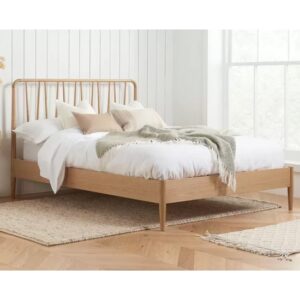 Jordan Wooden Double Bed In Oak