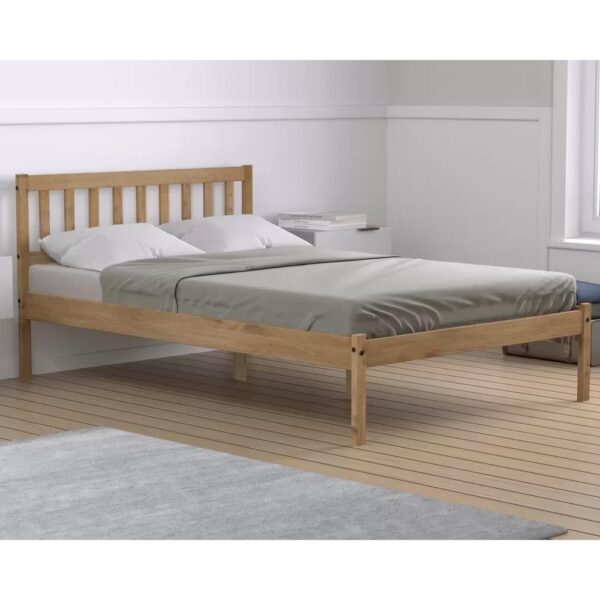 Ladson Wooden Double Bed In Brown