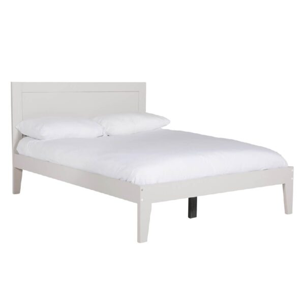 Lawrence Wooden Double Bed In Taupe