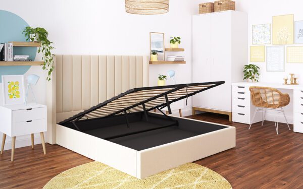 Novo Victoria Fabric Ottoman Bed Frame, Double