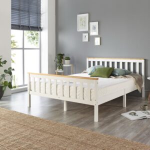 Pacific Solid Wood White Bed Frame - Single to Super King Sizes