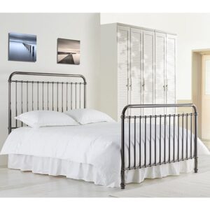 Rose Classic Metal Single Bed In Black Nickel