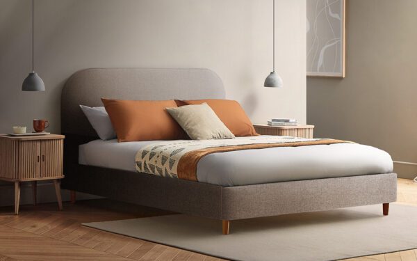 Silentnight Fara Upholstered Bed Frame, Superking, Sandstone