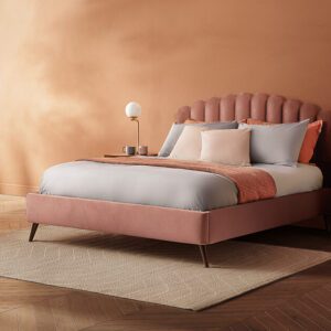 Silentnight Oriana Upholstered Bed Frame, King Size, Dusky Pink