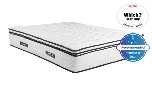 SleepSoul Space 2000 Pocket Memory Pillow Top Mattress, Single