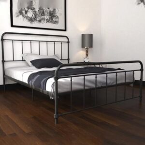 Wayne Metal Double Bed In Black