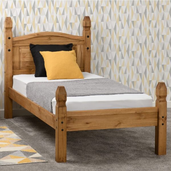 Central Wooden Low Foot Single Bed In Oak