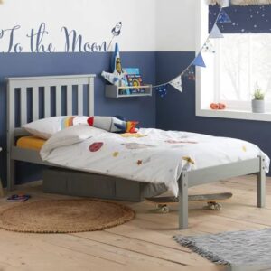 Danvers Wooden Low End Single Bed In Grey